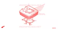 CYLINDRE pour Honda TRX 250 FOURTRAX RECON Electric Shift de 2016