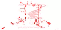 PEDALE pour Honda CBR 500 R de 2016