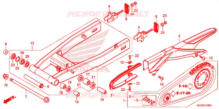 BRAS OSCILLANT Honda MOTO 500 CBR 2016  CBR500RAG