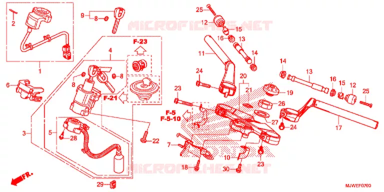 GUIDON - TE DE FOURCHE Honda MOTO 500 CBR 2016  CBR500RAG