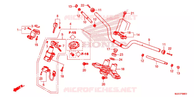 GUIDON - TE DE FOURCHE Honda MOTO 650 CB 2016  CB650FG