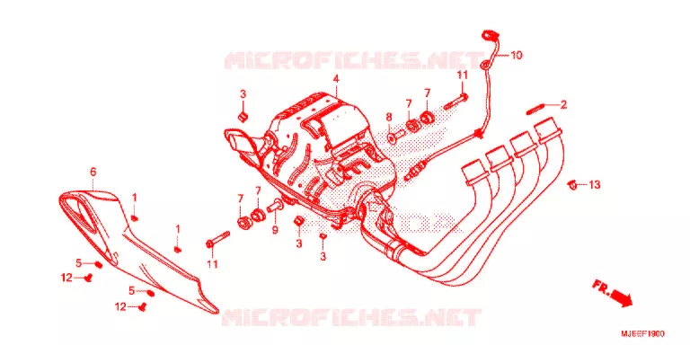 SILENCIEUX D'ECHAPPEMENT Honda MOTO 650 CB 2016  CB650FG