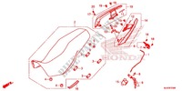 SELLE   POIGNEE ARRIERE pour Honda CB 500 X ABS RED de 2016