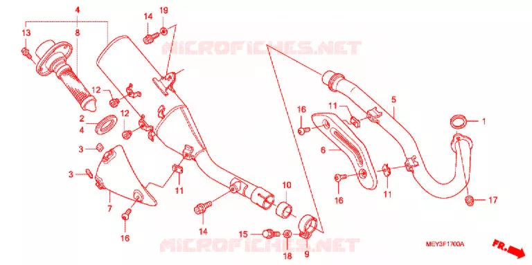 SILENCIEUX D'ECHAPPEMENT Honda MOTO 450 CRF 2005  CRF450X5