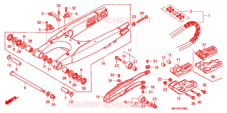 BRAS OSCILLANT Honda MOTO 450 CRF 2006  CRF450X6