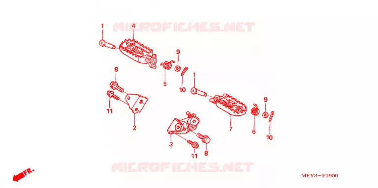 REPOSE PIED Honda MOTO 450 CRF 2006  CRF450X6