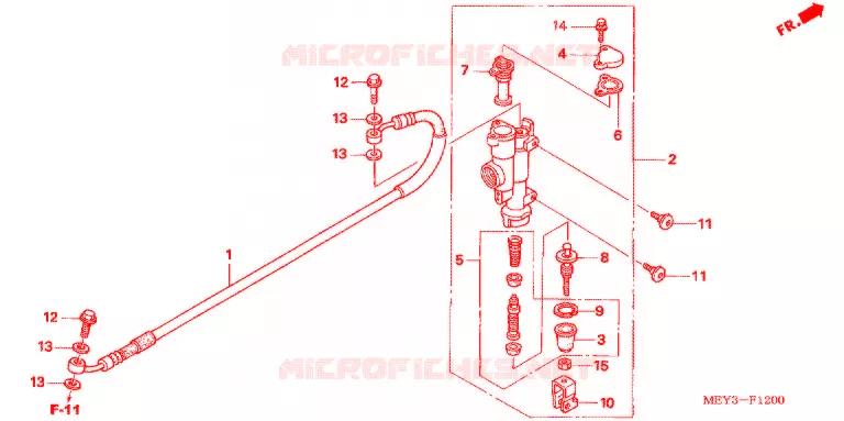 MAITRE-CYLINDRE DE FREIN ARRIERE Honda MOTO 450 CRF 2007  CRF450X7