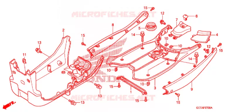 MARCHE PIEDS Honda SCOOTER 50 SCOOPY 2007  CHF507