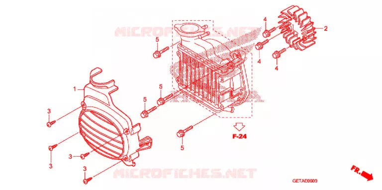 VENTILATEUR ET COUVERCLE DE RADIATEUR Honda SCOOTER 50 METRO 2007  CHF507