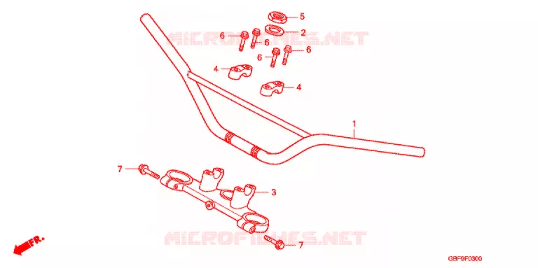 GUIDON Honda MOTO 85 CR 2007  CR85R7