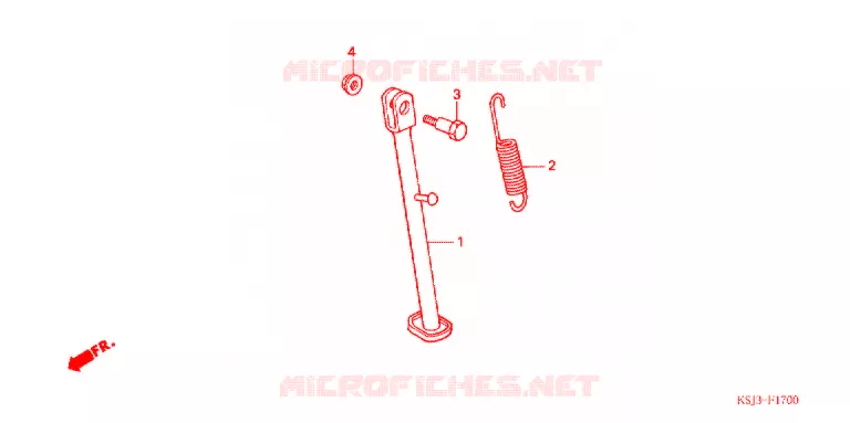 BEQUILLE Honda MOTO 100 CRF 2007  CRF100F7