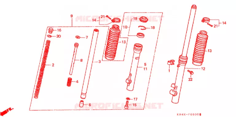 FOURCHE Honda MOTO 100 CRF 2007  CRF100F7