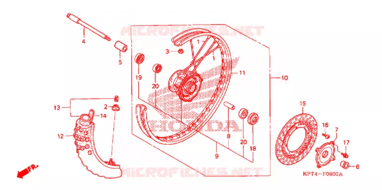 ROUE AVANT Honda MOTO 150 CRF 2007  CRF150F7