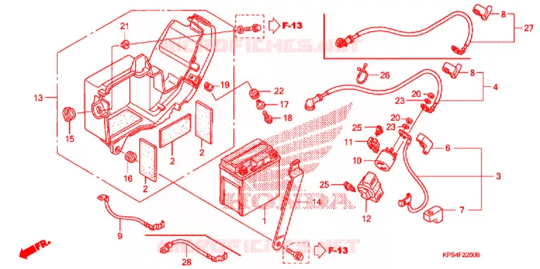 BATTERIE Honda MOTO 230 CRF 2007  CRF230F7