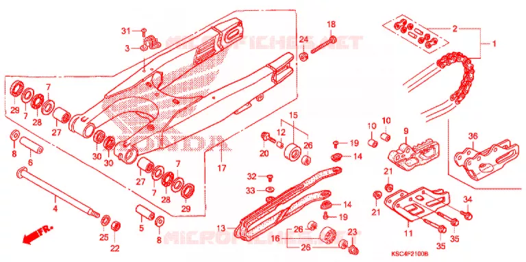 BRAS OSCILLANT Honda MOTO 250 CRF 2007  CRF250X7
