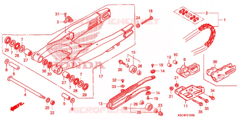 BRAS OSCILLANT Honda MOTO 250 CRF 2007  CRF250X7