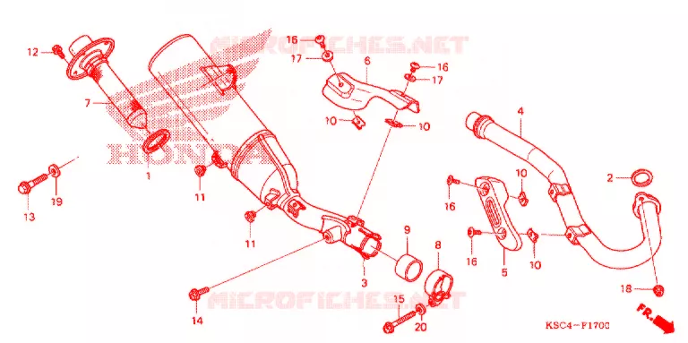 SILENCIEUX D'ECHAPPEMENT Honda MOTO 250 CRF 2007  CRF250X7