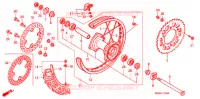 ROUE ARRIERE pour Honda CRF 450 R de 2007