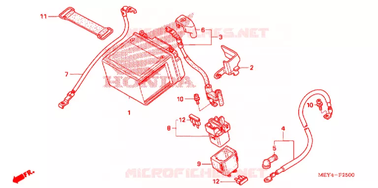 BATTERIE Honda MOTO 450 CRF 2007  CRF450X7