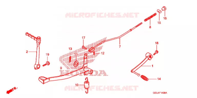 PEDALE DE FREIN - KICK Honda MOTO 50 CRF 2007  CRF50F7