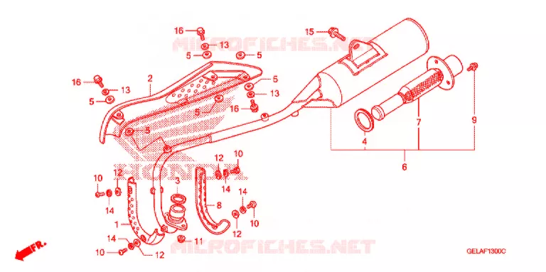 SILENCIEUX D'ECHAPPEMENT Honda MOTO 50 CRF 2007  CRF50F7