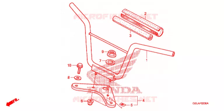 GUIDON - TE DE FOURCHE Honda MOTO 50 CRF 2007  CRF50F7