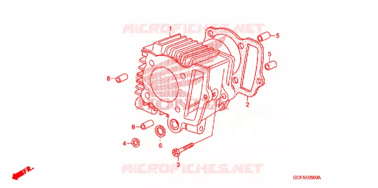 CYLINDRE Honda MOTO 70 CRF 2007  CRF70F7