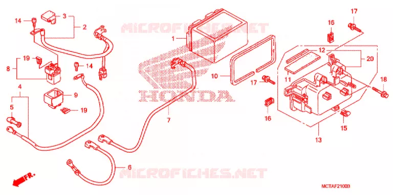 BATTERIE Honda MOTO 70 CRF 2007  CRF70F7