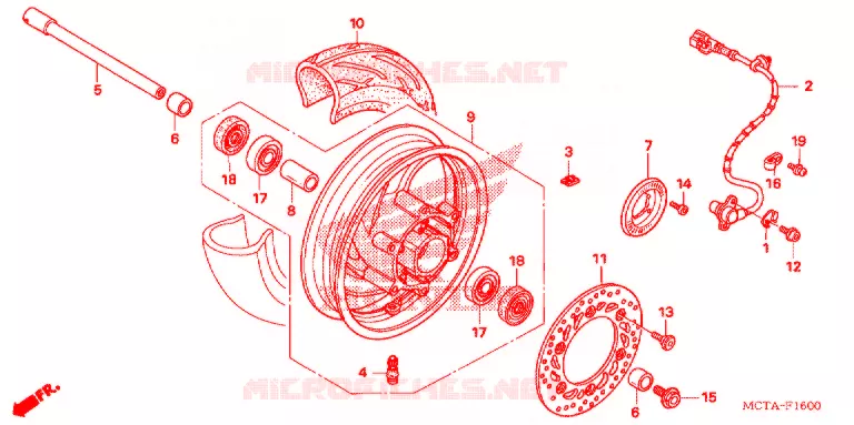 ROUE AVANT Honda MOTO 70 CRF 2007  CRF70F7