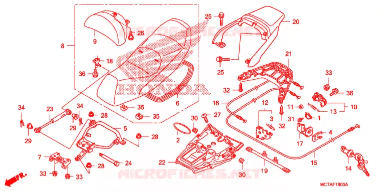 SELLE Honda MOTO 70 CRF 2007  CRF70F7