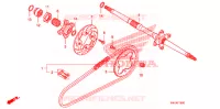 ARBRE DE ROUE ARRIERE   CHAINE SECONDAIRE pour Honda FOURTRAX SPORT 400 EX de 2007