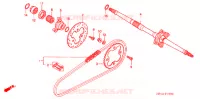 ARBRE DE ROUE ARRIERE   CHAINE SECONDAIRE pour Honda TRX 450 R SPORTRAX Electric Start de 2007