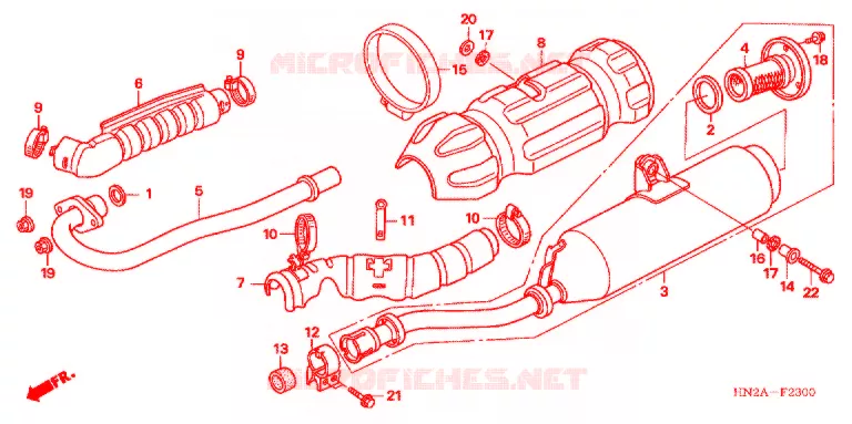 SILENCIEUX D'ECHAPPEMENT Honda ATV 500 FOURTRAX 2007  TRX500FGA7