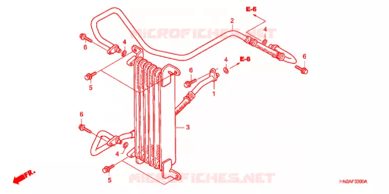 RADIATEUR D'HUILE Honda ATV 500 FOURTRAX 2007  TRX500FGA7