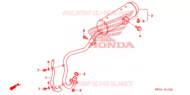 SILENCIEUX D'ECHAPPEMENT Honda ATV 90 FOURTRAX 2007  TRX90EX7