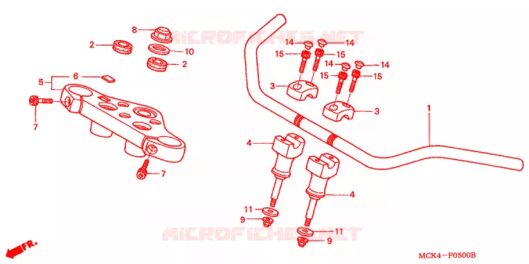 GUIDON - TE DE FOURCHE Honda MOTO 1100 SHADOW 2007  VT1100C27