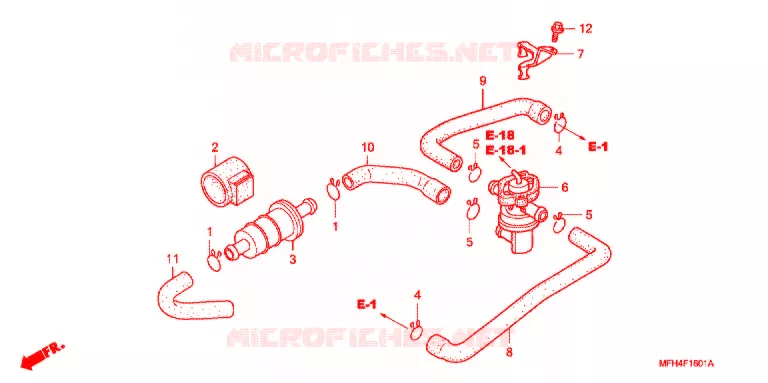 COMMANDE INJECTION D'AIR SOUPAPE Honda MOTO 600 SHADOW 2007  VT600C7