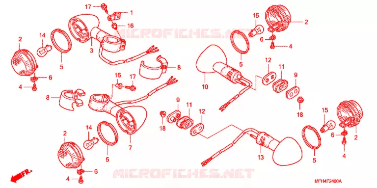 CLIGNOTANT Honda MOTO 600 SHADOW 2007  VT600C7