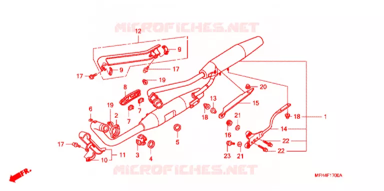 SILENCIEUX D'ECHAPPEMENT Honda MOTO 600 SHADOW 2007  VT600C7