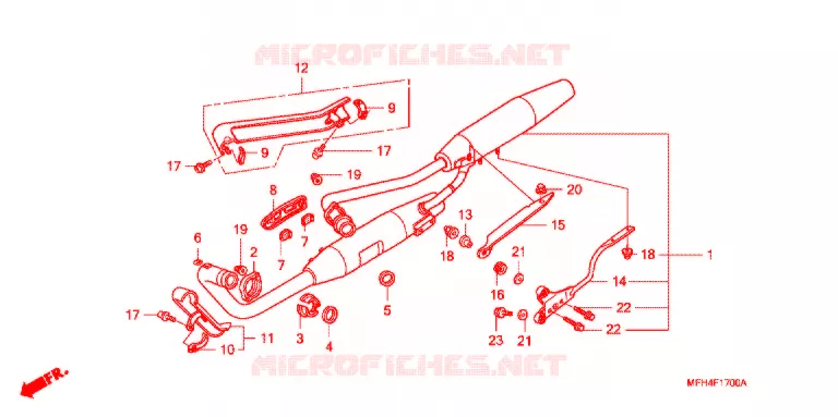 SILENCIEUX D'ECHAPPEMENT Honda MOTO 600 SHADOW 2007  VT600CD7