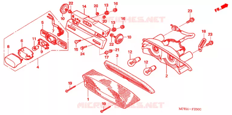 FEU ARRIERE Honda MOTO 600 SHADOW 2007  VT600CD7