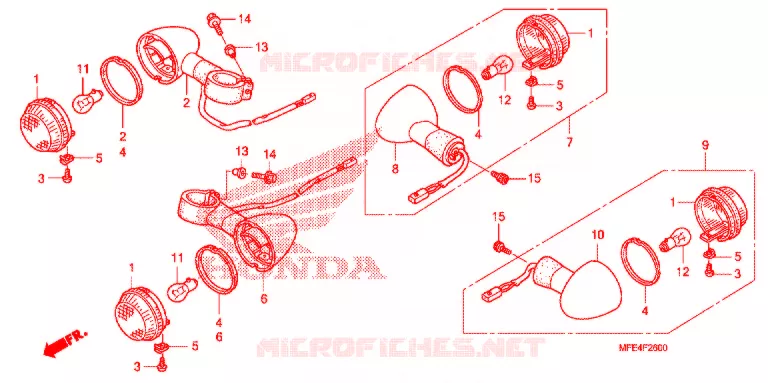CLIGNOTANT Honda MOTO 750 SHADOW 2007  VT750C2F7