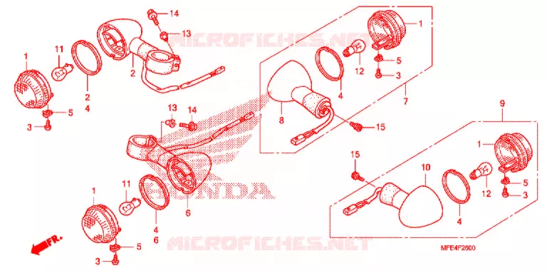 CLIGNOTANT Honda MOTO 750 SHADOW 2007  VT750C2F7