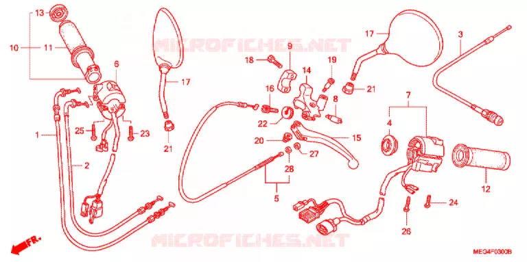 COMMODOS - POIGNEES Honda MOTO 750 SHADOW 2007  VT750C7