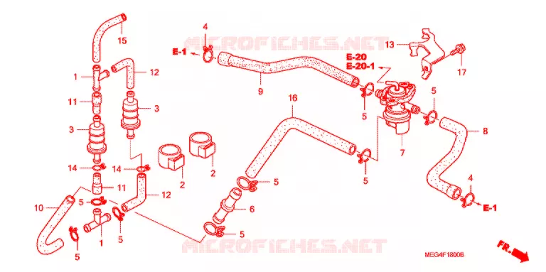 COMMANDE INJECTION D'AIR SOUPAPE Honda MOTO 750 SHADOW 2007  VT750C7