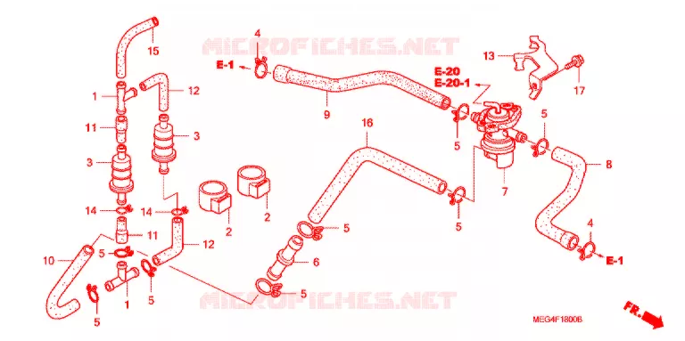 COMMANDE INJECTION D'AIR SOUPAPE Honda MOTO 750 SHADOW 2007  VT750CA7