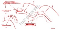 AUTOCOLLANTS (VTX1800R/S/T/N'06) pour Honda VTX 1800 R Specification 1 de 2007