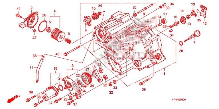 CARTER MOTEUR AVANT pour Honda FOURTRAX 420 RANCHER 4X4 Manual Shift CAMO de 2009