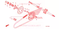 ARBRE DE ROUE ARRIERE   CHAINE SECONDAIRE pour Honda TRX 450 R SPORTRAX Electric Start de 2009