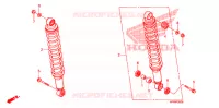 AMORTISSEUR ARRIERE pour Honda FOURTRAX 500 FOREMAN 4X4 Electric Shift, Power Steering de 2009